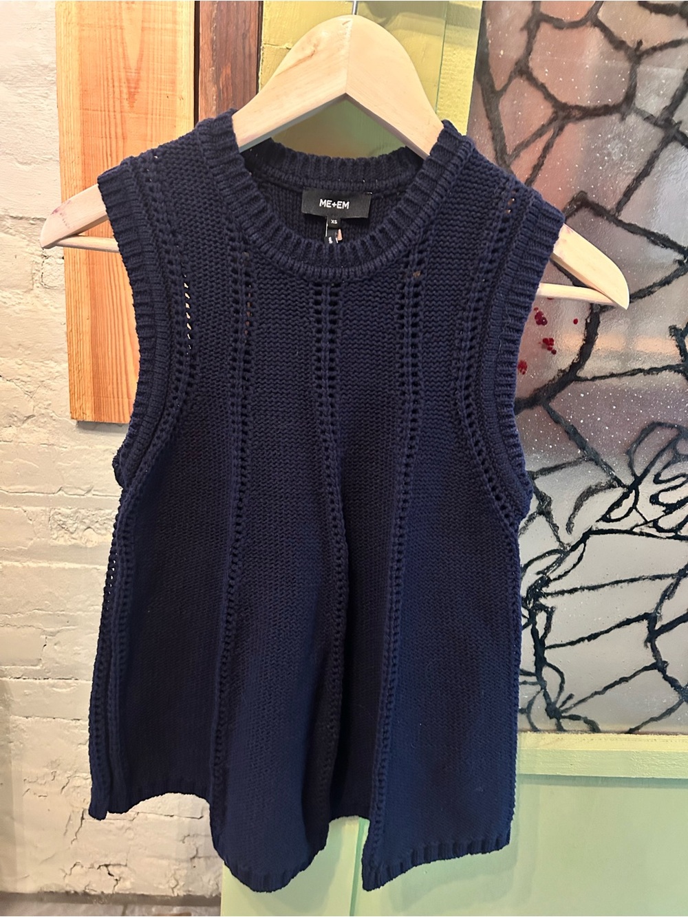 ME+EM Swing Knit Sweater Vest